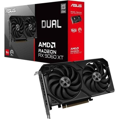 Placa gráfica ASUS Dual Radeon RX 9060 XT 16GB GDDR6 PCIe 5.0 Placa gráfica ASUS Dual Radeon RX 9060 XT 16GB GDDR6 PCIe 5.0