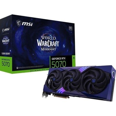 MSI GeForce RTX 5070 12G World of Warcraft MIDNIGHT VOID EDITION OC 12GB GDDR7 Reflex 2 RTX AI DLSS4 MSI GeForce RTX 5070 12G World of Warcraft MIDNIGHT VOID EDITION OC 12GB GDDR7 Reflex 2 RTX AI DLSS4