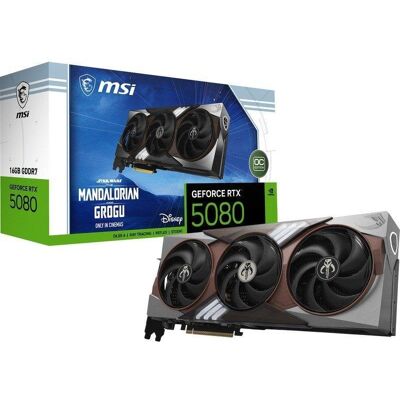 Placa gráfica MSI GeForce RTX 5080 The Mandalorian and Grogu OC 16GB GDDR7 Reflex 2 RTX AI DLSS4 Placa gráfica MSI GeForce RTX 5080 The Mandalorian and Grogu OC 16GB GDDR7 Reflex 2 RTX AI DLSS4