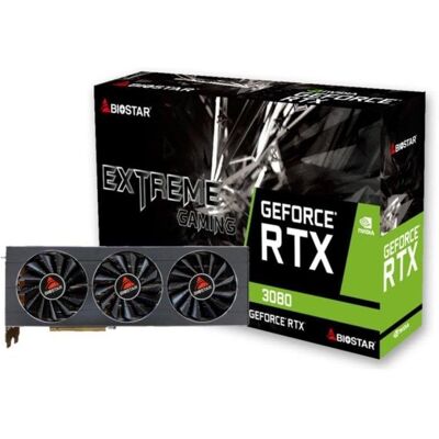 Placa gráfica Biostar GeForce RTX 3080 10GB GDDR6X Triple Ventoinha Placa gráfica Biostar GeForce RTX 3080 10GB GDDR6X Triple Ventoinha