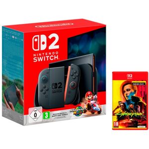 Nintendo Switch 2 Consola + Mario Kart World + Cyberpunk 2077: Ultimate Edition + Neon Blue & Red Headset Nintendo Switch 2 Consola + Mario Kart World + Cyberpunk 2077: Ultimate Edition + Neon Blue & Red Headset