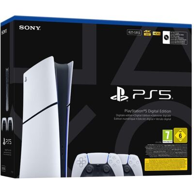 Sony PlayStation 5 Slim Digital Chassi E + 2x Comandos DualSense V3 Sony PlayStation 5 Slim Digital Chassi E + 2x Comandos DualSense V3