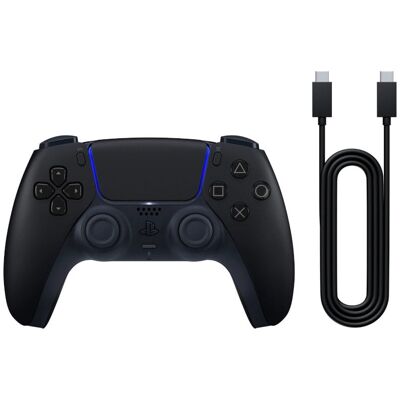 Comando sem fios Sony DualSense V3 Midnight Black para PS5 + Cabo Comando sem fios Sony DualSense V3 Midnight Black para PS5 + Cabo