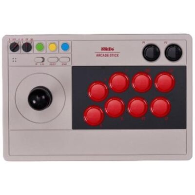 Joystick 8Bitdo Arcade Stick 80FE Wireless Bluetooth USB Cinzento PC Switch Joystick 8Bitdo Arcade Stick 80FE Wireless Bluetooth USB Cinzento PC Switch
