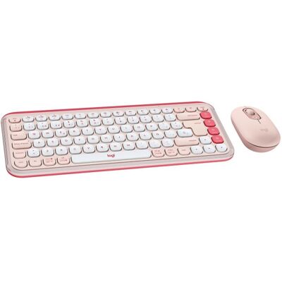 Logitech Pop Icon Combo Pack Teclado + Rato Sem Fio Rosa Logitech Pop Icon Combo Pack Teclado + Rato Sem Fio Rosa
