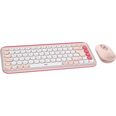 Logitech Pop Icon Combo Pack Teclado + Rato Sem Fio Rosa Logitech Pop Icon Combo Pack Teclado + Rato Sem Fio Rosa
