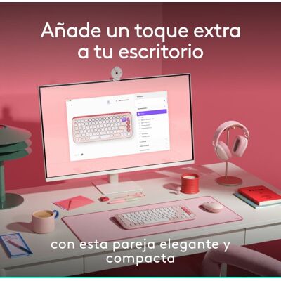 Logitech Pop Icon Combo Pack Teclado + Rato Sem Fio Rosa Logitech Pop Icon Combo Pack Teclado + Rato Sem Fio Rosa