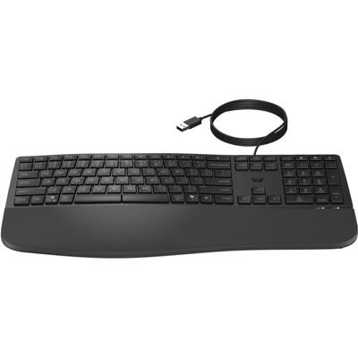 HP 480 Comfort Teclado com Cabo Ergonómico Preto HP 480 Comfort Teclado com Cabo Ergonómico Preto