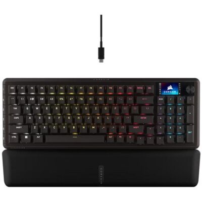 Corsair Vanguard Pro 96 Teclado Mecânico com Ecrã LCD e Teclas Macro (ES) Corsair Vanguard Pro 96 Teclado Mecânico com Ecrã LCD e Teclas Macro (ES)