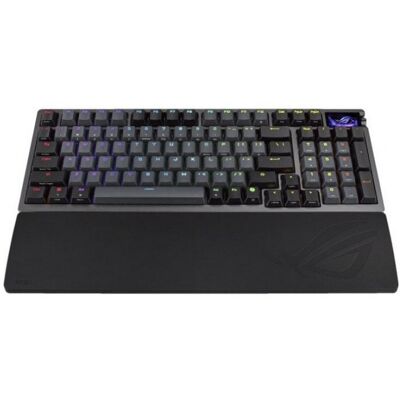 Teclado Asus ROG Azoth 96 HE Magnético Hall Effect wireless 96% inglês US OLED RGB Teclado Asus ROG Azoth 96 HE Magnético Hall Effect wireless 96% inglês US OLED RGB