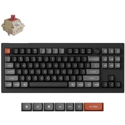 Teclado Keychron V3 Ultra 8K Wireless Hot-swappable RGB Red Switch Black Spanish Layout Teclado Keychron V3 Ultra 8K Wireless Hot-swappable RGB Red Switch Black Spanish Layout