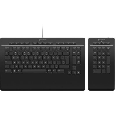 Teclado 3Dconnexion Keyboard Pro com teclado numérico USB RF Bluetooth US Intl Preto Teclado 3Dconnexion Keyboard Pro com teclado numérico USB RF Bluetooth US Intl Preto