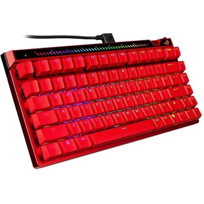 Teclado ASUS ROG Falchion Ace 75 HE Magnético Vermelho com teclas PBT Teclado ASUS ROG Falchion Ace 75 HE Magnético Vermelho com teclas PBT