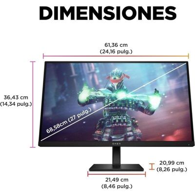 Monitor HP OMEN 27k 27" UltraHD 4K 144Hz IPS FreeSync Premium 1ms HDR400 USB-C Monitor HP OMEN 27k 27" UltraHD 4K 144Hz IPS FreeSync Premium 1ms HDR400 USB-C