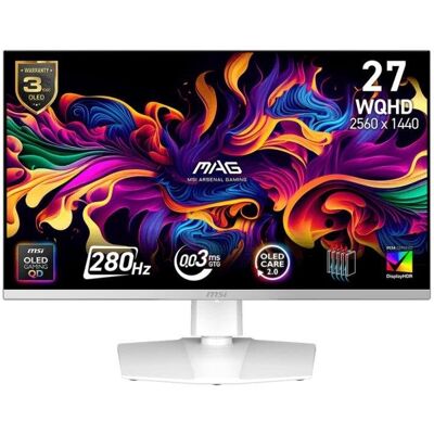 MSI - MAG 272QPW QD-OLED X28 - Branco - 26.5 in - Monitor MSI - MAG 272QPW QD-OLED X28 - Branco - 26.5 in - Monitor