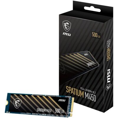 MSI Spatium M450 SSD 500GB PCIe 4.0 NVMe M.2 MSI Spatium M450 SSD 500GB PCIe 4.0 NVMe M.2