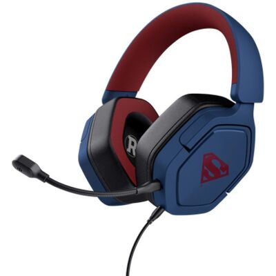 Auscultador multiplataforma com fio Trust com microfone removível, azul/vermelho Auscultador multiplataforma com fio Trust com microfone removível, azul/vermelho