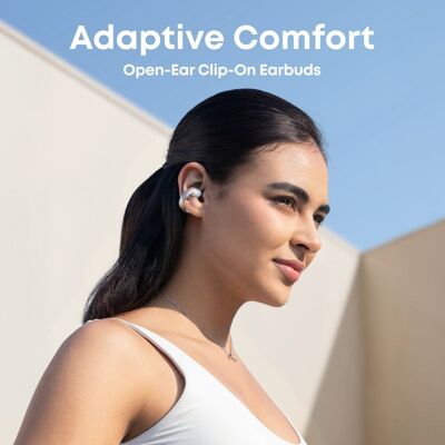 SOUNDCORE Aeroclip Auriculares Desportivos Sem Fios True Wireless Bluetooth 5.4 Champanhe/Branco SOUNDCORE Aeroclip Auriculares Desportivos Sem Fios True Wireless Bluetooth 5.4 Champanhe/Branco