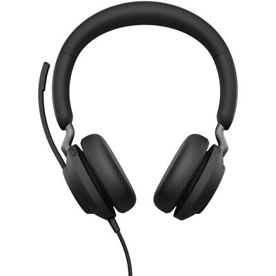 Auriculares Jabra Evolve2 40 SE com fio USB-A/C Uso Profissional/Música Preto Auriculares Jabra Evolve2 40 SE com fio USB-A/C Uso Profissional/Música Preto