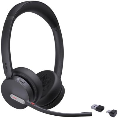 Auriculares Yealink BH70 Dual Inalâmbricos Bluetooth para Escritório com Cancelamento de Ruído Pretos Auriculares Yealink BH70 Dual Inalâmbricos Bluetooth para Escritório com Cancelamento de Ruído Pretos