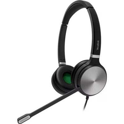 Auriculares Yealink YHS36 Dual com fio RJ9 para escritório e call center com Cancelamento de Ruído, microfone ajustável, estéreo, preto Auriculares Yealink YHS36 Dual com fio RJ9 para escritório e call center com Cancelamento de Ruído, microfone ajustável, estéreo, preto