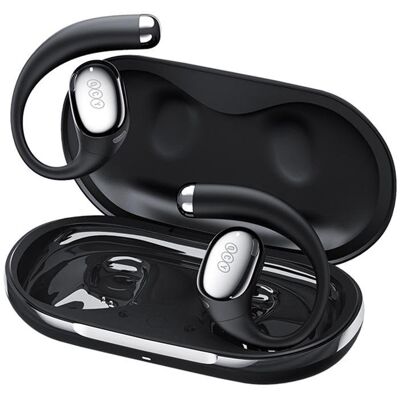 Auriculares QCY Crossky R70 sem fios Bluetooth com Cancelamento de Ruído, design aberto preto Auriculares QCY Crossky R70 sem fios Bluetooth com Cancelamento de Ruído, design aberto preto