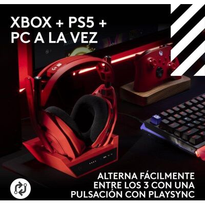 Auriculares Logitech G Astro A50 X sem fios Bluetooth HDMI 4K 120 Hz Vermelho Auriculares Logitech G Astro A50 X sem fios Bluetooth HDMI 4K 120 Hz Vermelho