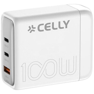 Carregador Celly Power Station 100W Pro Power USB-C Branco Carregador Celly Power Station 100W Pro Power USB-C Branco