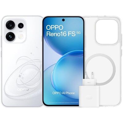 Oppo Reno16 FS 5G 8GB 512GB 6.57" Branco Inclui capa e carregador de 45 W Oppo Reno16 FS 5G 8GB 512GB 6.57" Branco Inclui capa e carregador de 45 W