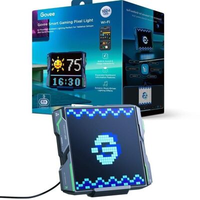 Painel de Luz Govee Pixel Light 32x32 RGBIC WiFi Alexa IA Gaming Painel de Luz Govee Pixel Light 32x32 RGBIC WiFi Alexa IA Gaming