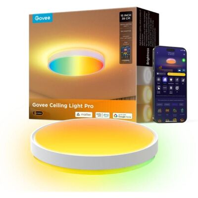 Govee H60A6 Luminária de teto LED inteligente - RGBWW RGBICWW - 39cm Govee H60A6 Luminária de teto LED inteligente - RGBWW RGBICWW - 39cm