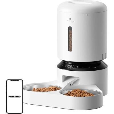 Distribuidor de comida para animais Petlibro Granary 5L duplo branco Distribuidor de comida para animais Petlibro Granary 5L duplo branco