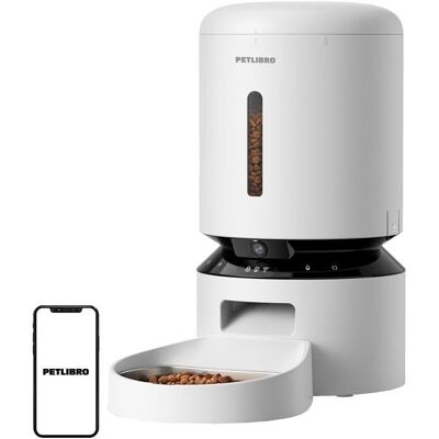 Distribuidor de comida Petlibro Granary com câmara 5L Branco Distribuidor de comida Petlibro Granary com câmara 5L Branco
