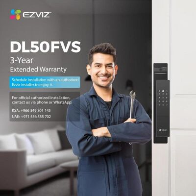 Fechadura Inteligente EZVIZ DL50FVS WiFi Reconhecimento Facial 3D Visão Noturna Fechadura Inteligente EZVIZ DL50FVS WiFi Reconhecimento Facial 3D Visão Noturna