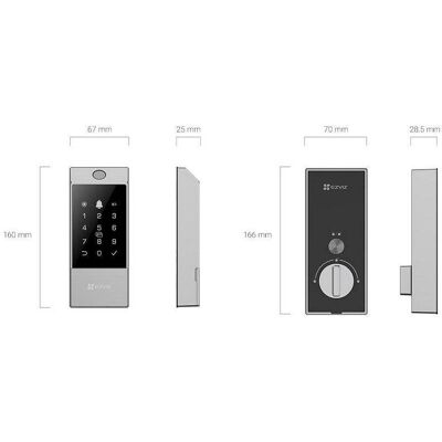 Fechadura Inteligente EZVIZ DL04 Pro WiFi Abertura com Impressão Digital App Compatível Câmeras EZVIZ Fechadura Inteligente EZVIZ DL04 Pro WiFi Abertura com Impressão Digital App Compatível Câmeras EZVIZ