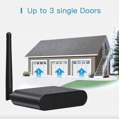 Relé Wi-Fi Meross MSG200HK Controle de portas de garagem, Antena externa, Multi-portas Relé Wi-Fi Meross MSG200HK Controle de portas de garagem, Antena externa, Multi-portas