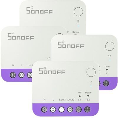 Relé Wi-Fi Sonoff MINI-RBS Controle compacto persianas Matter Embutido calibração automática Relé Wi-Fi Sonoff MINI-RBS Controle compacto persianas Matter Embutido calibração automática