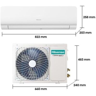 Ar Condicionado Split Hisense KC25YR03G 8.944 BTU Inverter Quente e Frio Wi-Fi Ar Condicionado Split Hisense KC25YR03G 8.944 BTU Inverter Quente e Frio Wi-Fi
