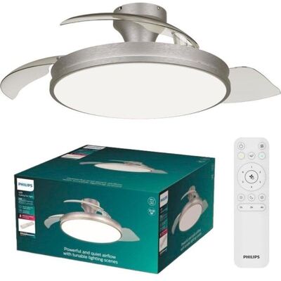 Ventoinha de Teto com Luz Philips Atlas 35W 106cm 6 Velocidades Pás Retráteis Comando Ventoinha de Teto com Luz Philips Atlas 35W 106cm 6 Velocidades Pás Retráteis Comando