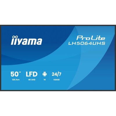 Ecrã Digital iiyama LH6564UHS-B1AG 65″ 4K UHD 500 cd/m² Android WiFi Profissional Ecrã Digital iiyama LH6564UHS-B1AG 65″ 4K UHD 500 cd/m² Android WiFi Profissional