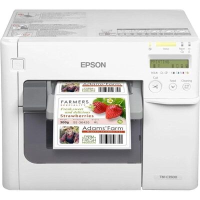 Impressora de Etiquetas Epson TM-C3500 Jato de Tinta Colorida USB Ethernet Impressora de Etiquetas Epson TM-C3500 Jato de Tinta Colorida USB Ethernet