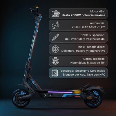 Patinete elétrico Smartgyro K5 Pro LR 900W Autonomia 75km Rodas 10" Suspensão Patinete elétrico Smartgyro K5 Pro LR 900W Autonomia 75km Rodas 10" Suspensão