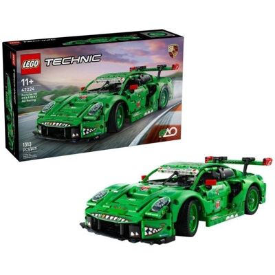 Conjunto LEGO Technic Porsche 911 GT3 R Rexy AO Racing 1313 Peças Suspensão Realista Conjunto LEGO Technic Porsche 911 GT3 R Rexy AO Racing 1313 Peças Suspensão Realista