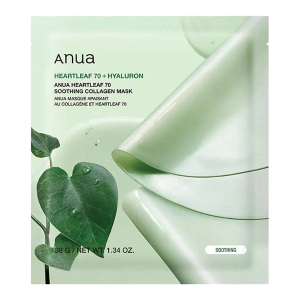 ANUA Heartleaf 70 Soothing Collagen Máscaras de Colagénio 4pcs 38g ANUA Heartleaf 70 Soothing Collagen Máscaras de Colagénio 4pcs 38g