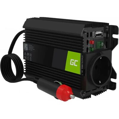 Green Cell INVGC06 - Inversor 12VDC ➝ 230V onda sinusoidal modificada 150W c/ USB e ficha de isqueiro Green Cell INVGC06 - Inversor 12VDC ➝ 230V onda sinusoidal modificada 150W c/ USB e ficha de isqueiro