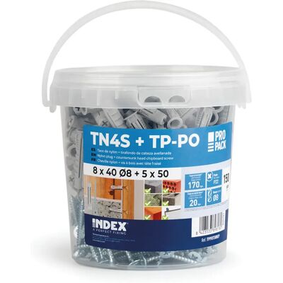 INDEX - 150PZ2Ø5x60 - parafusos PZ2 - Buchas Ø8mm - Hardware kit INDEX - 150PZ2Ø5x60 - parafusos PZ2 - Buchas Ø8mm - Hardware kit
