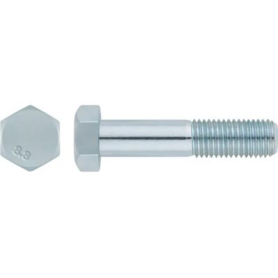 INDEX DIN-931 - Conjunto de 15 parafusos de cabeça sextavada aço zincado M8 x 70mm INDEX DIN-931 - Conjunto de 15 parafusos de cabeça sextavada aço zincado M8 x 70mm