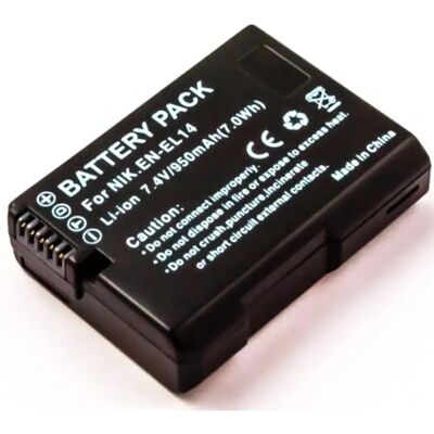 Bateria para câmara compatível com Nikon EN-EL14 7.4V 950mAh 7.0h Li-Ion Bateria para câmara compatível com Nikon EN-EL14 7.4V 950mAh 7.0h Li-Ion