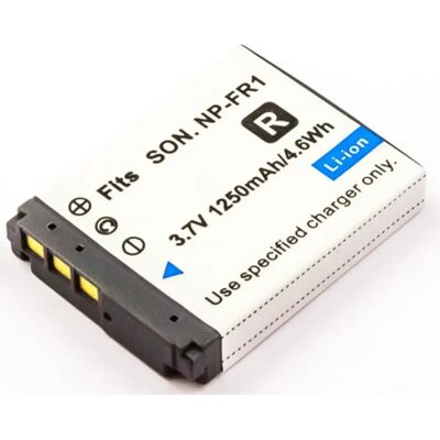 Bateria para câmara compatível com Sony NP-FR1 3.7V 1250mAh 4.6Wh Li-Ion Bateria para câmara compatível com Sony NP-FR1 3.7V 1250mAh 4.6Wh Li-Ion