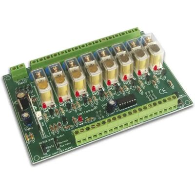 Whadda WSRC8056 - Kit de montagem módulo de 8 relés controlados remotamente Whadda WSRC8056 - Kit de montagem módulo de 8 relés controlados remotamente